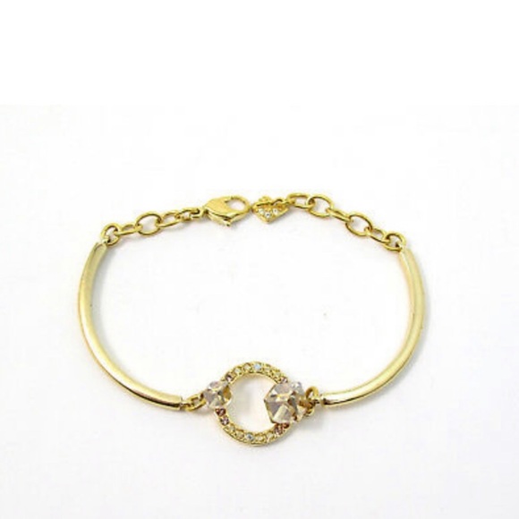 Swarovski Jewelry - Swarovski Crystal Gold Geometric Bangle Bracelet